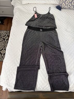 Juicy Couture Black Shimmer Logo Sleepwear